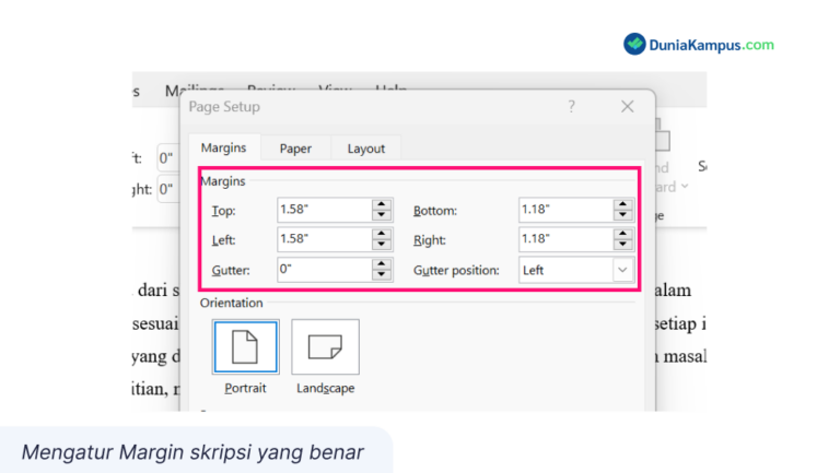 cara setting margin skripsi 2