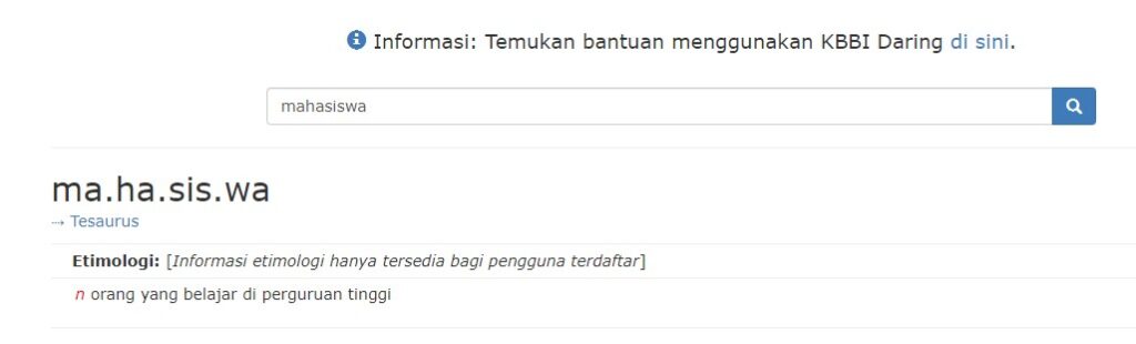 Arti Mahasiswa Menurut KBBI