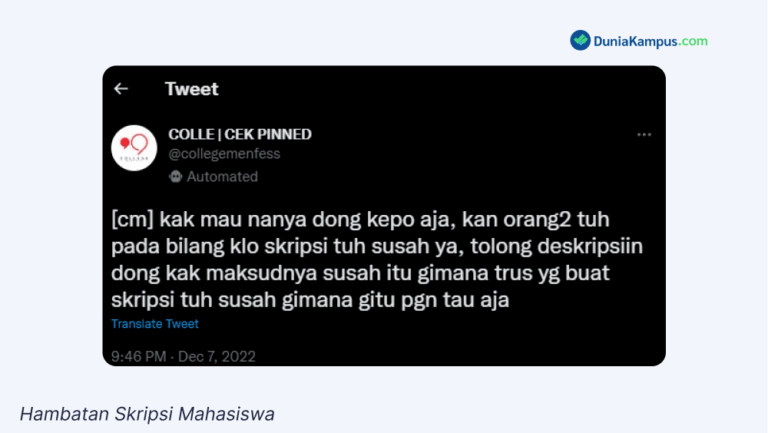 Hambatan Skripsi Mahasiswa