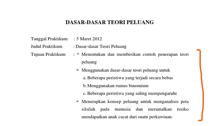 Contoh Tujuan Laporan Praktikum