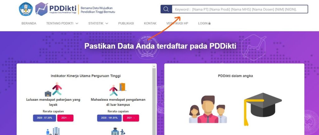 PDDikti Cek NIM mahasiswa baru
