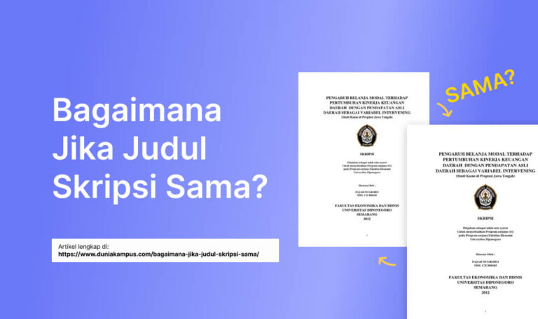 Bagaimana Jika Judul Skripsi Sama