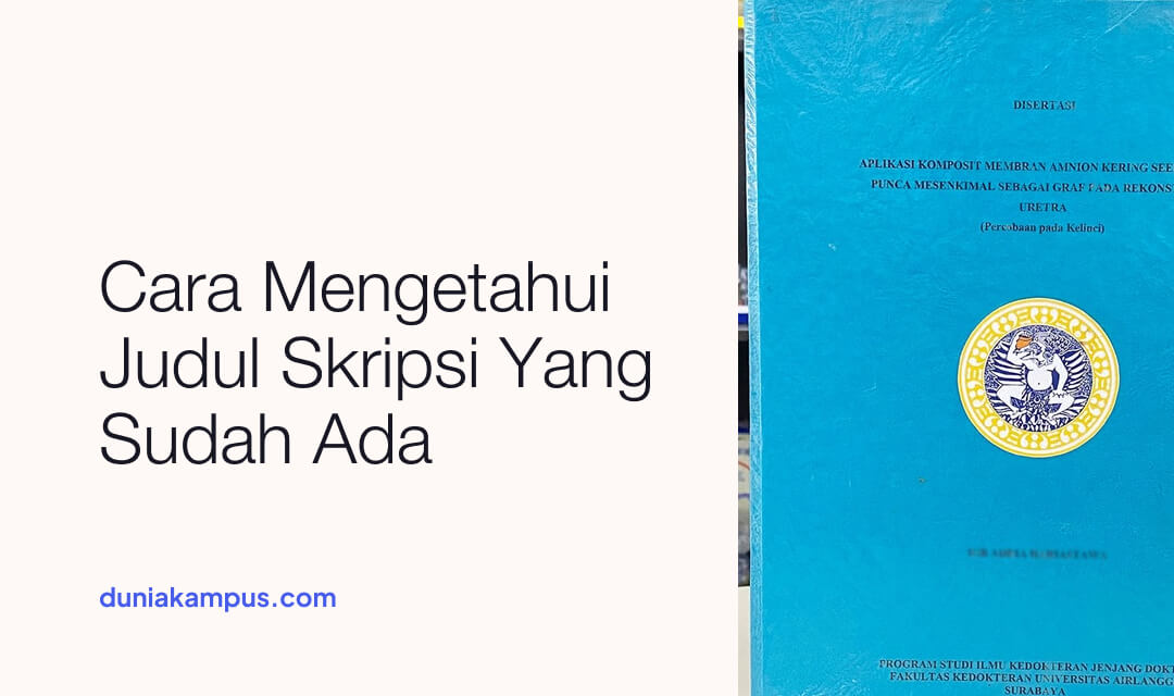 cara mengetahui judul skripsi yang sudah ada
